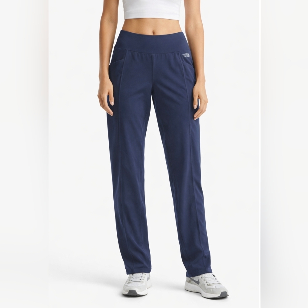 North Face Women's Navy Blue Pants Size L Stretch Performance Fabric  Hiking